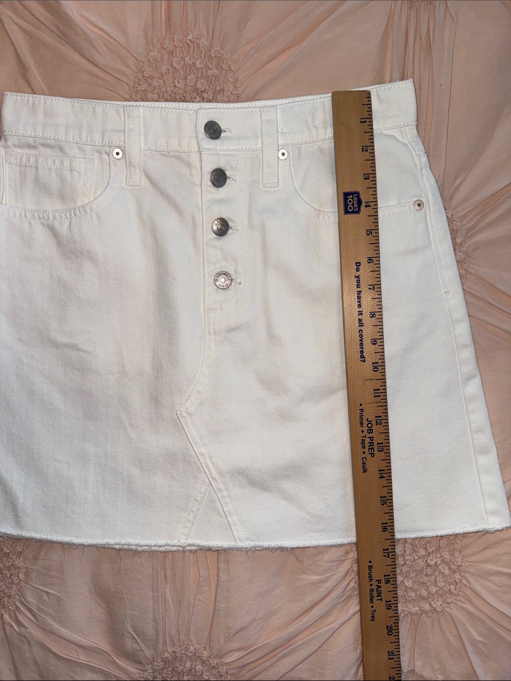 Madewell White Denim A-Line Skirt - Picture 10 of 12